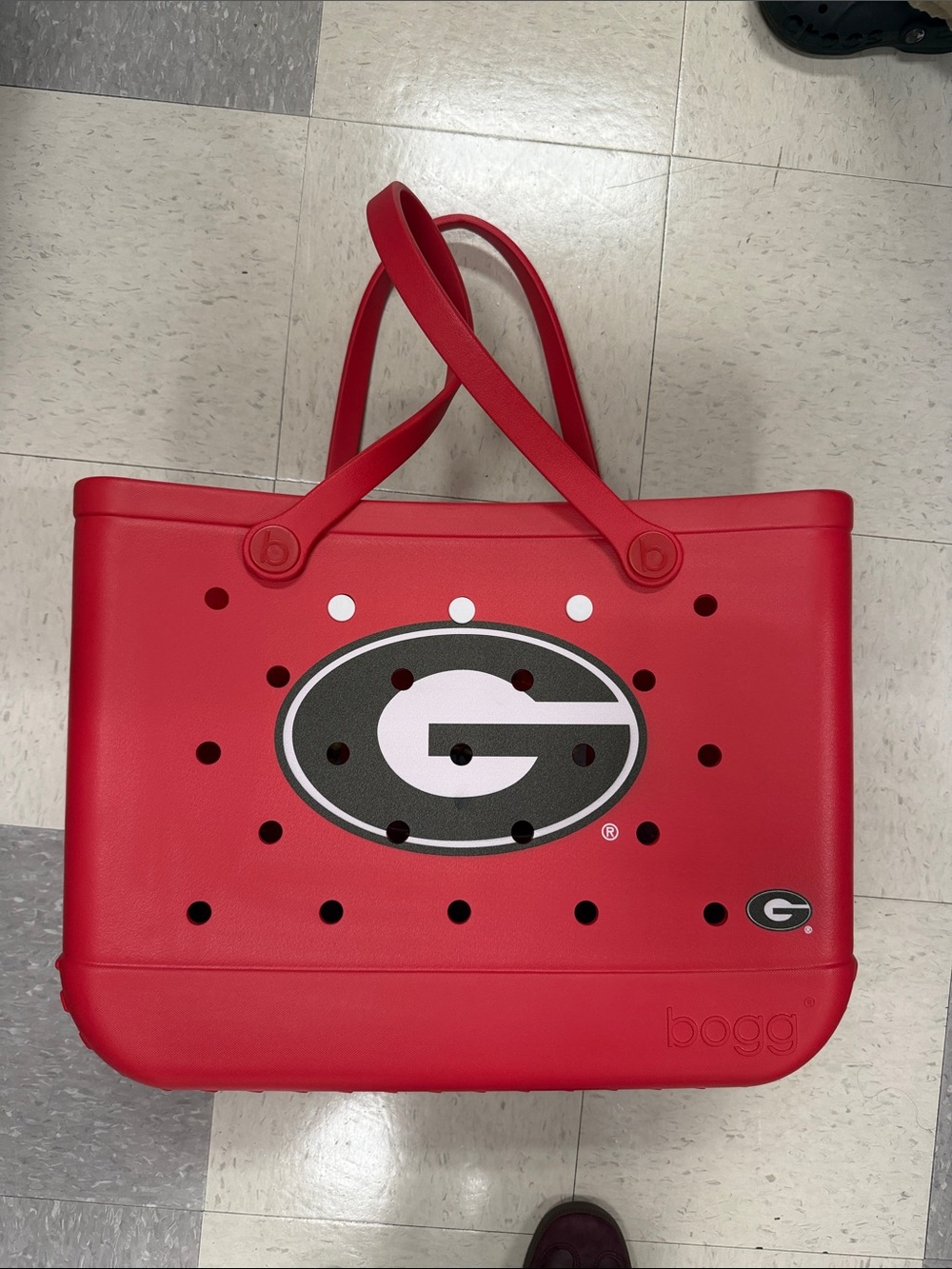BOGG BAG Red Georgia G Logo Tote
